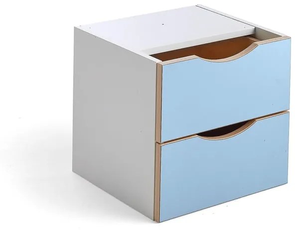 Zásuvková jednotka RICO, 2 zásuvky, sky blue