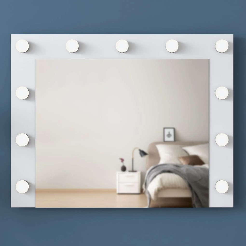 Toaletní stolek Melissa 03 s LED zrcadlem bílý