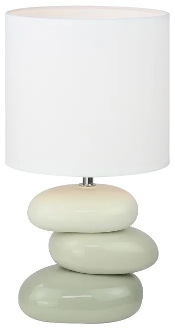 Keramická stolná lampa, biela/sivá, QENNY TYP 4 AT16275