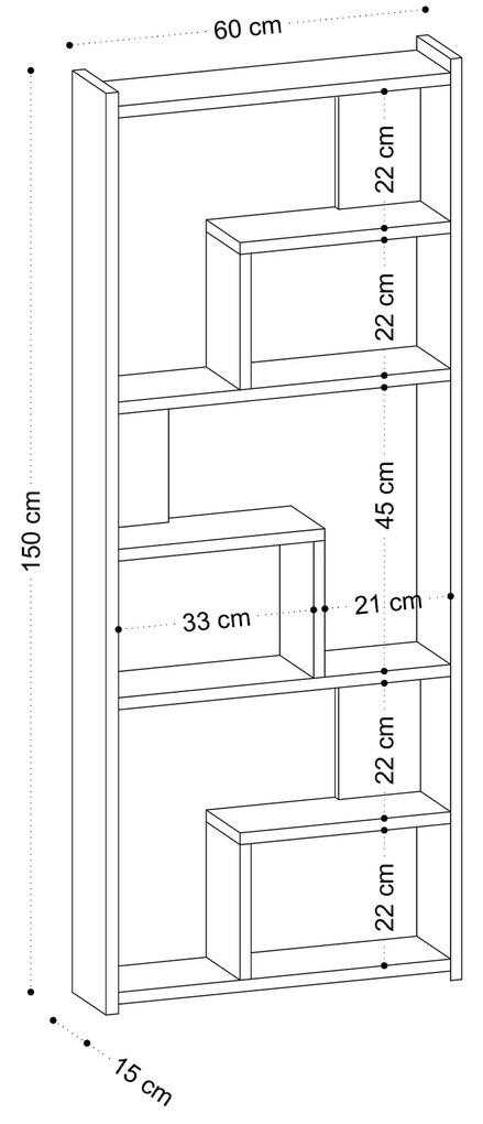 Regál Meggie (Dub). Vlastná spoľahlivá doprava až k Vám domov. 1073384