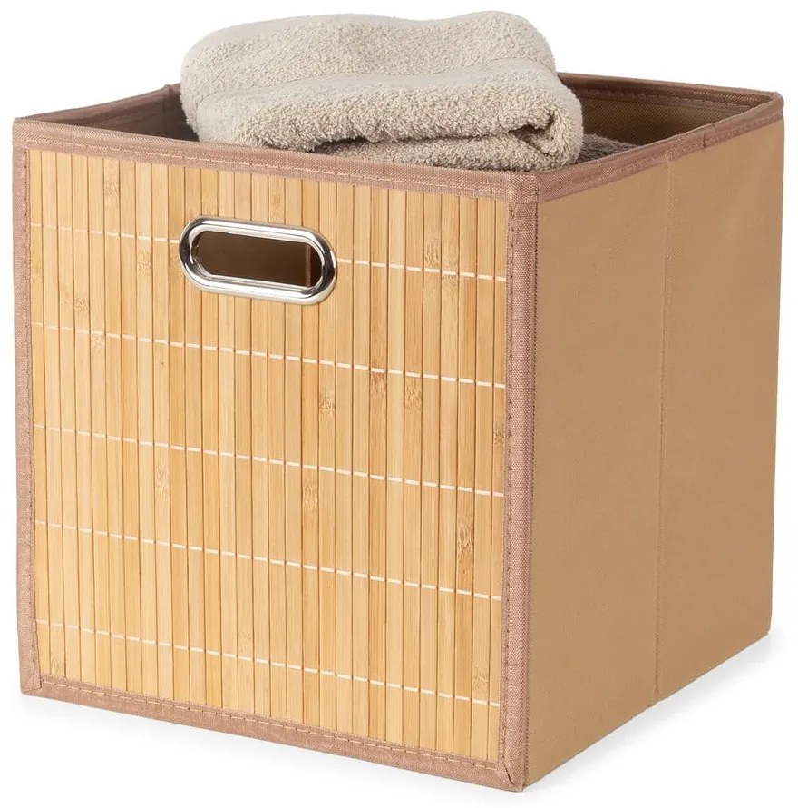 Bambusový úložný box v prírodnej farbe 31x31x31 cm – Compactor