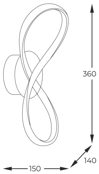Zuma Line 20026W-GD - LED Nástenné svietidlo FERMI LED/12W/230V 3000/4000/6000K