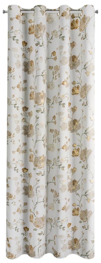 ZÁVES NA KRÚŽKOCH NELIA 140X250 CM KVETY