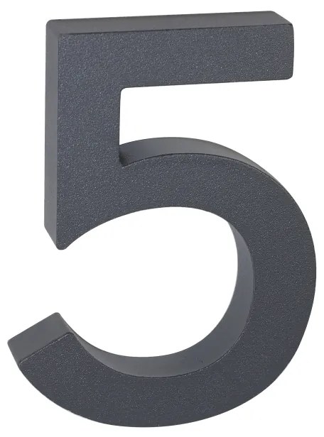 Domové číslo "5", RN.100LV, štruktúrované, antracit
