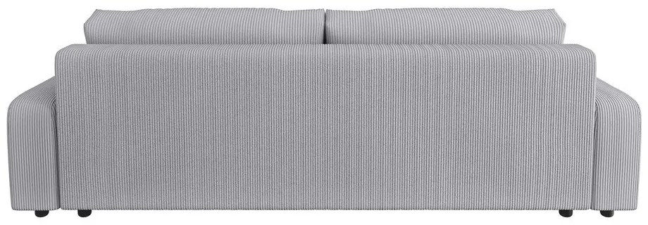 Svetlosivá menčestrová rozkladacia/s úložným priestorom pohovka 234 cm Sara – Ropez