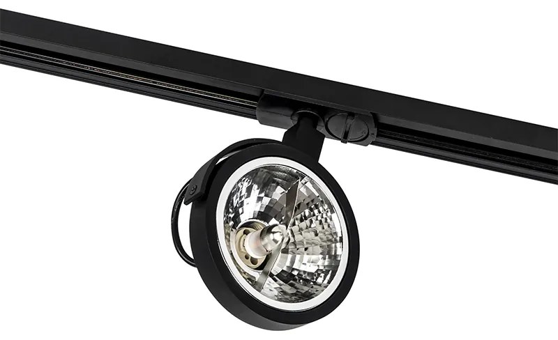 Koľajnicový systém s 5 bodovými svetlami čierny 1-fázový - Go