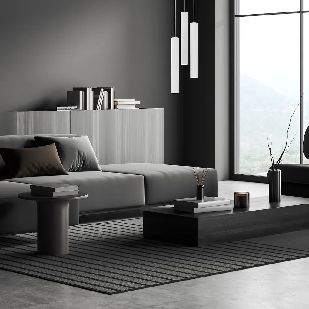 Závesné svietidlo Hudson, 3x biele kovové tienidlo, w, o