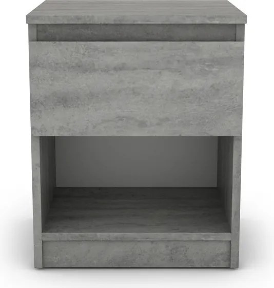 Skrinka /nočný stolík Carlos 401S, šedý beton