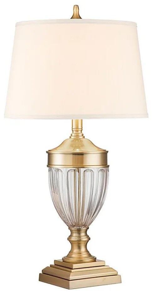 Quoizel QZ-DENNISON-BB - Stolná lampa DENNISON 1xE27/60W/230V zlatá