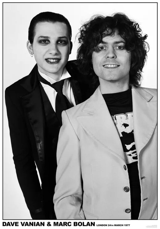 Plagát, Obraz - The Damned & Marc Bolan - 1977, (59.4 x 84 cm)