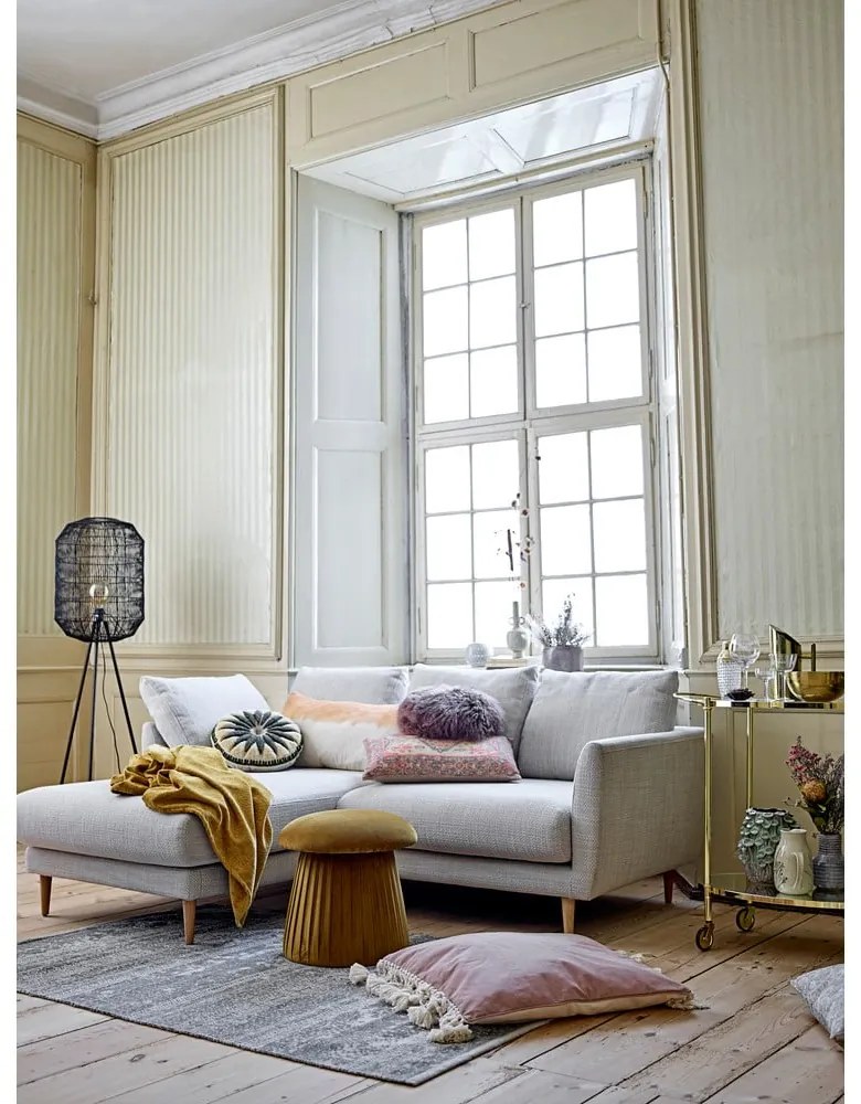 Taburet v horčicovej farbe Roberta - Bloomingville