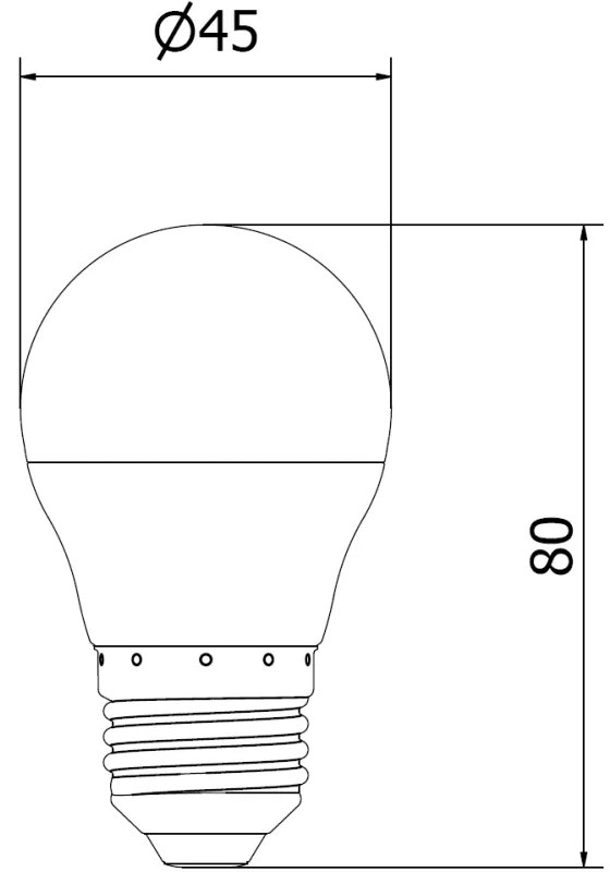 Mexen Nova, LED žiarovka E27, G45, 3W, neutrálna - 4000K, 315 lm - L101-E27-0340-01
