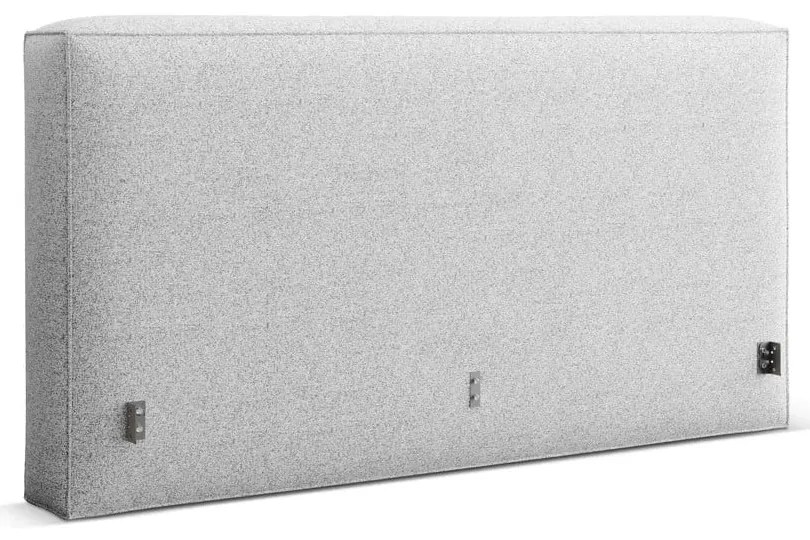 Svetlosivá čalúnená dvojlôžková posteľ s úložným priestorom s roštom 140x200 cm Simon Olivia – Micadoni