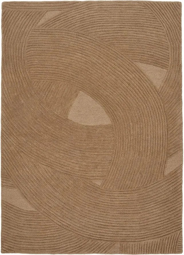 Ručne tkaný vlnený koberec v tmavo prírodnej farbe 160x230 cm Pune – House Nordic