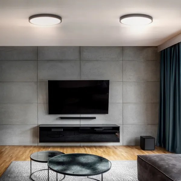 Solight WO8018 - LED Stm. strop. svietidlo ESTELA LED/36W/230V+DO pr.30 cm čierna