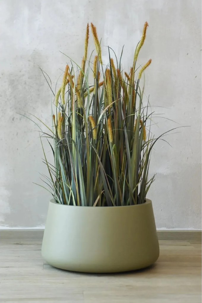 Kvetináč GORDO, sklolaminát, výška 29 cm, béžový