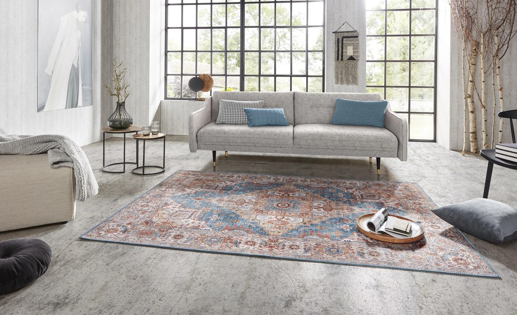 Hanse Home, Kusový koberec Asmar 104014 Jeans blue, 160x230, modrá, obývacia izba