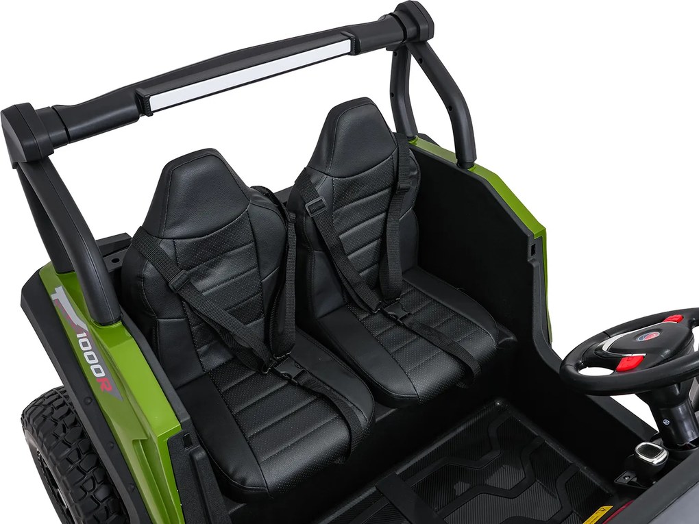 Ramiz Elektrická bugina Gravity pre deti zelená + pohon 4x4 + diaľkové ovládanie