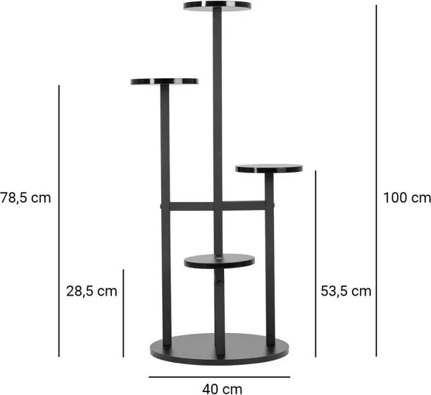 Stojan na kvety FINO čierny