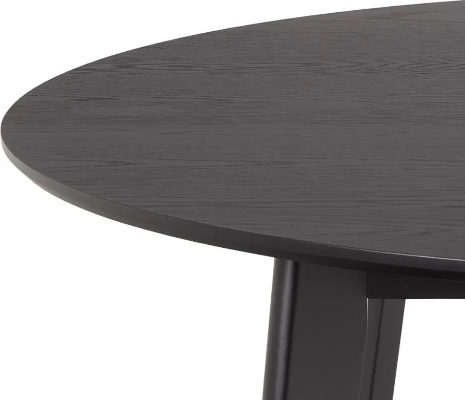 Okrúhly jedálenský stôl Roxby 120 cm čierny