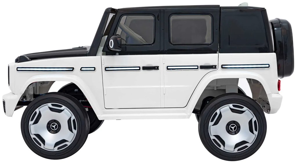 Detské autíčko s elektrickým pohonom 4x4 Mercedes Benz EQG - biele