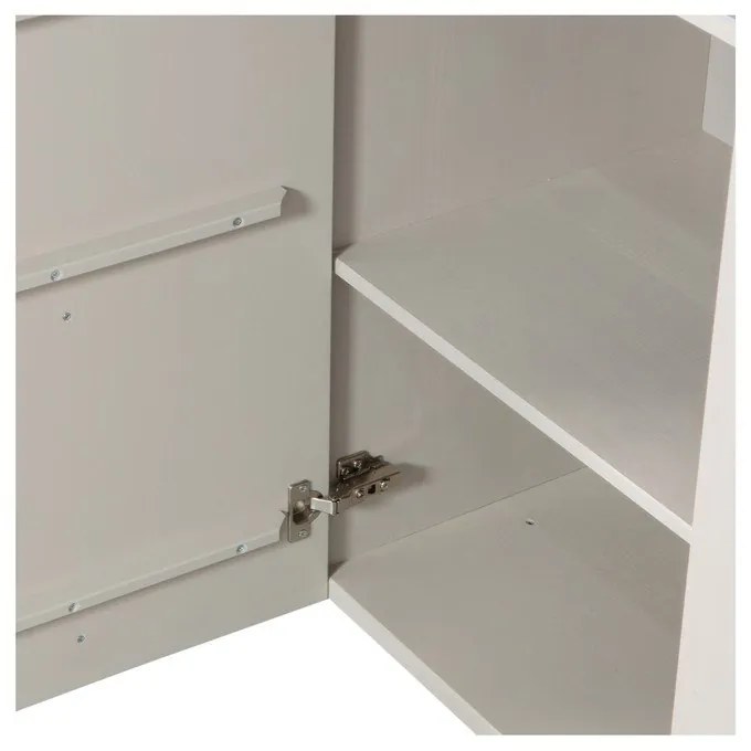 Krémovobiela nízka modulárna komoda z borovicového dreva 200x85 cm Basu – WOOOD