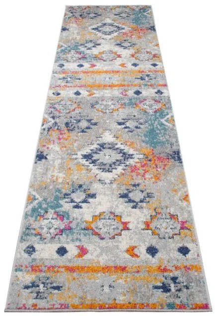 Behúň LAZUR G003A biely / tmavomodrý - Výpredaj