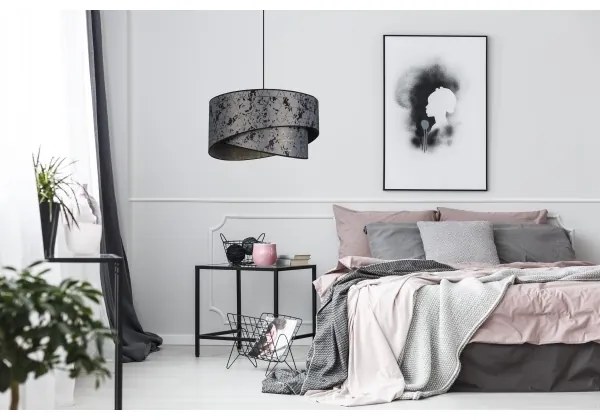 Luster na lanku REZO 1xE27/60W/230V šedá