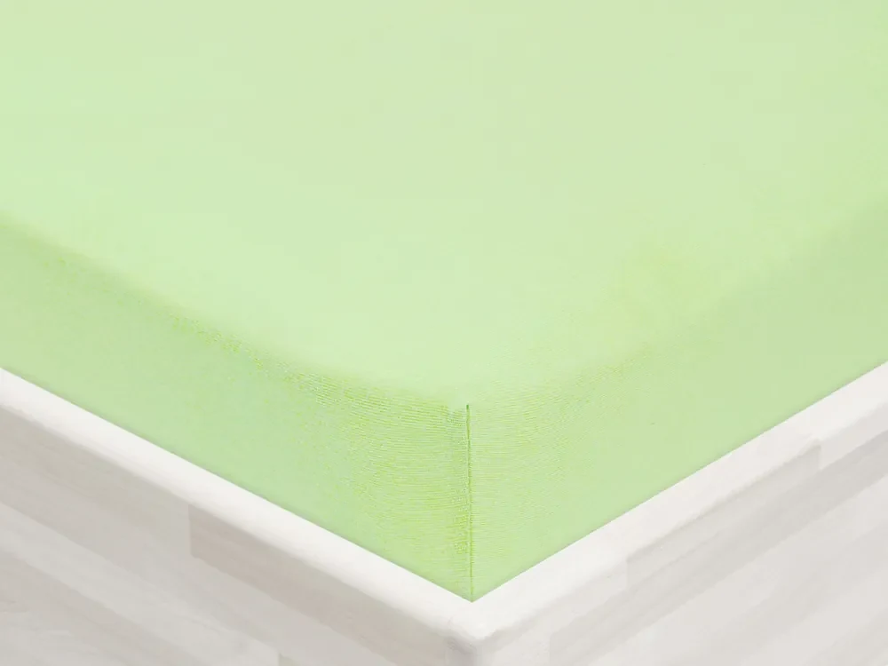 Jersey napínacie prestieradlo JR-018 Pastelovo zelené 100 x 200 - výška 20 cm