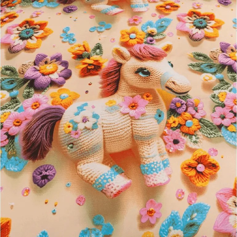 Detské obliečky z mikrovlákna PONYBLOOM farebné Rozmer obliečky: 70 x 80 cm | 140 x 200 cm