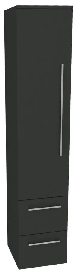 Mereo, Mereo Bino, kúpeľňová skrinka vysoká 163 cm, ľavá, Multidecor, Šedá antracit, MER-CN697SEAN