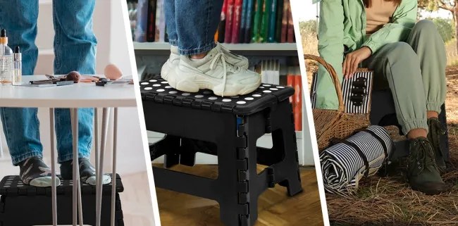 Skladacia stolička AMIGO čierna veľkosť M