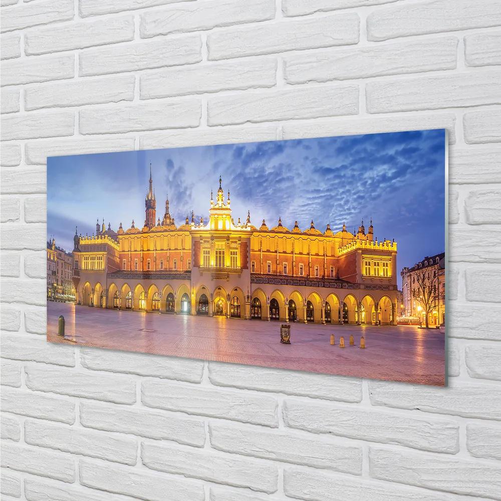 Obraz na akrylátovom skle Krakov cloth sunset 100x50 cm