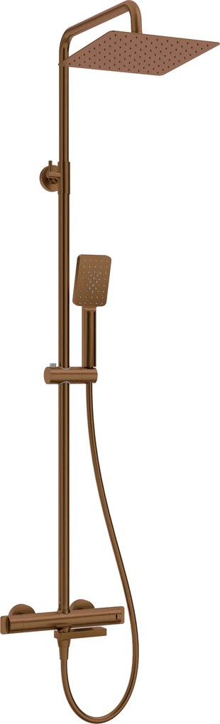 Deante Therm, termostatická dažďová sprcha s vaňovou batériou, bronzová, DEA-NAC_C1HT