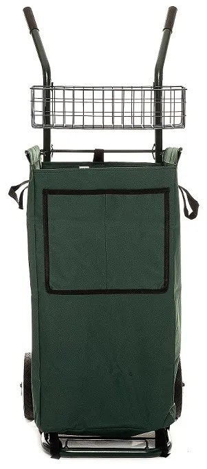 Multifunkčný prepravný rudl BestBerg / zberné vrece 70 l / kapacita 30 kg / oceľ/PE / zelená