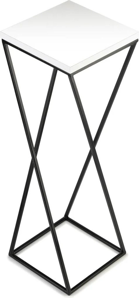 STOJAN NA KVETINÁČ LOFT7 70X24X24 CM ČIERNA/BIELA