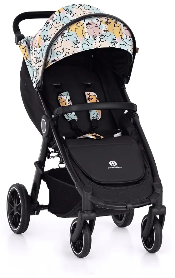 PETITE&MARS Kočík Street+ RWS Black + Strieška Limited 100 Faces