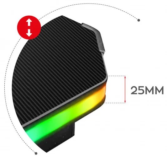 Herný stôl Hero - 2.5 čierny RGB