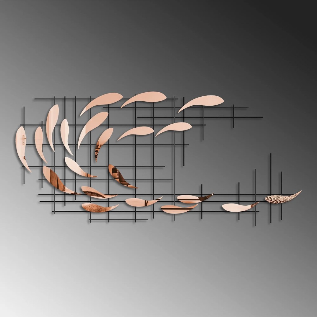 Nástenná kovová dekorácia Sheen 2 zlatá/čierna