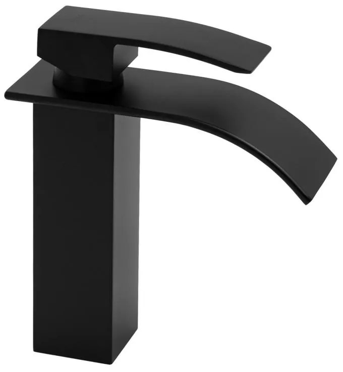 Umývadlová batéria WATERFALL - čierna - nízka