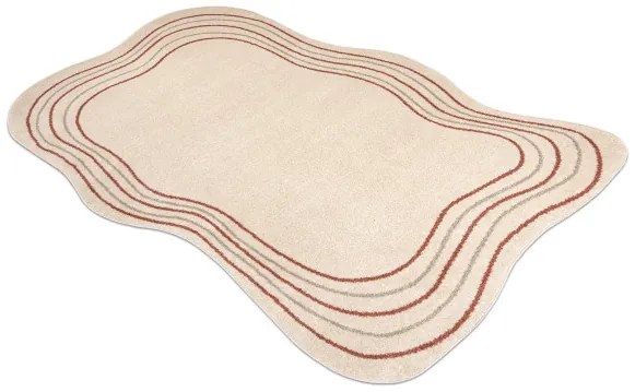 Koberec FUSION Shape 5707 krémový / tehlový