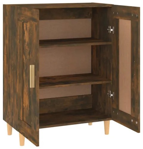 vidaXL Komoda dymový dub 69,5x34x90 cm spracované drevo-
