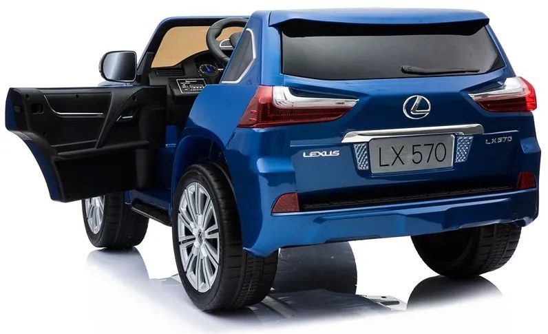RAMIZ ELEKTRICKÉ AUTÍČKO LEXUS LX570 - LAKOVANÉ - MODRÉ - MOTOR - 4x45W BATÉRIA - 12V10Ah - 2023
