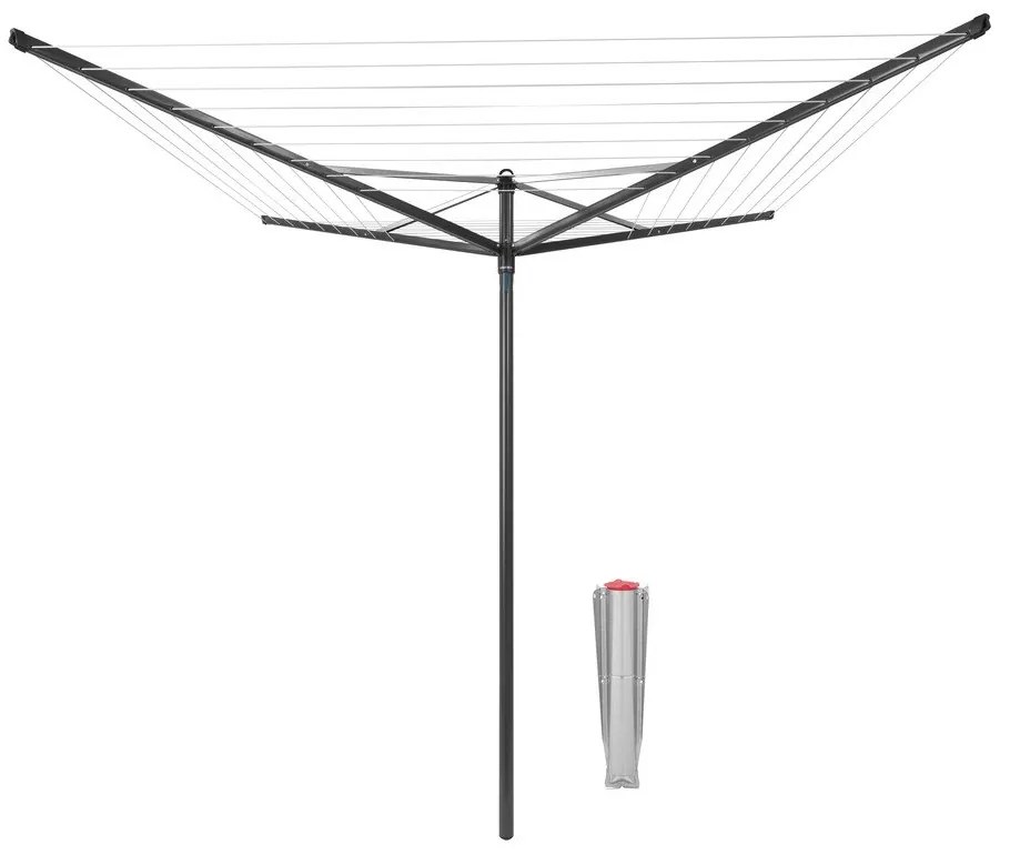 Antracitový vonkajší sušiak na bielizeň 50 m Topspinner – Brabantia