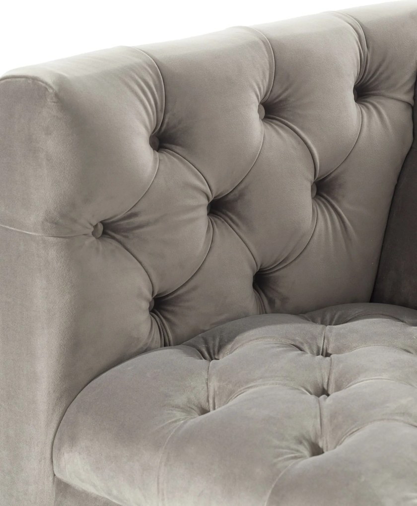 Pohovka Velvet Elite grey pre 3 osoby