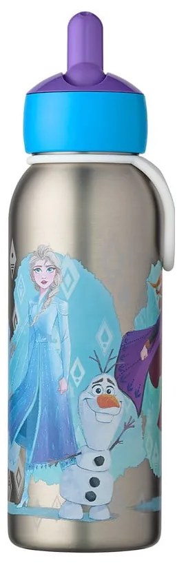 Nerezová detská fľaša v striebornej farbe 350 ml Frozen 2 – Mepal