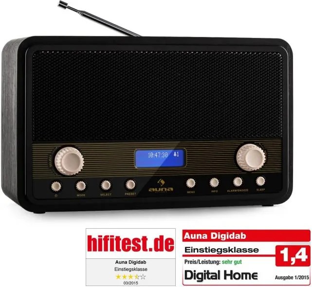 Auna Digidab, retro DAB/DAB+ digitálne rádio, prenosné, FM/AM, PPL, budík