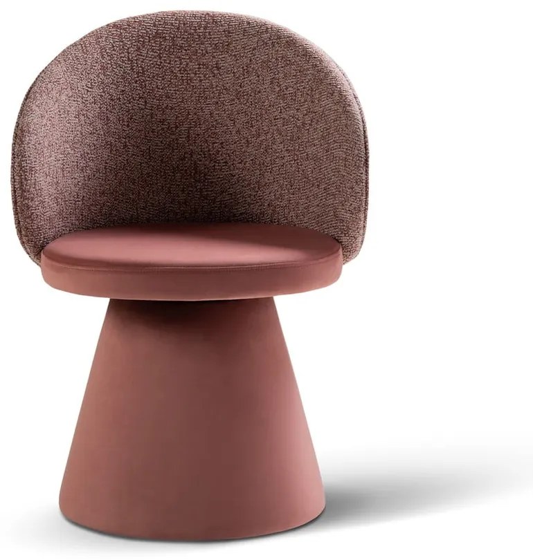 Ružové zamatové kreslo Inez – Micadoni