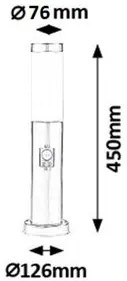 Rabalux INOX TORCH záhradný stĺpik 8267