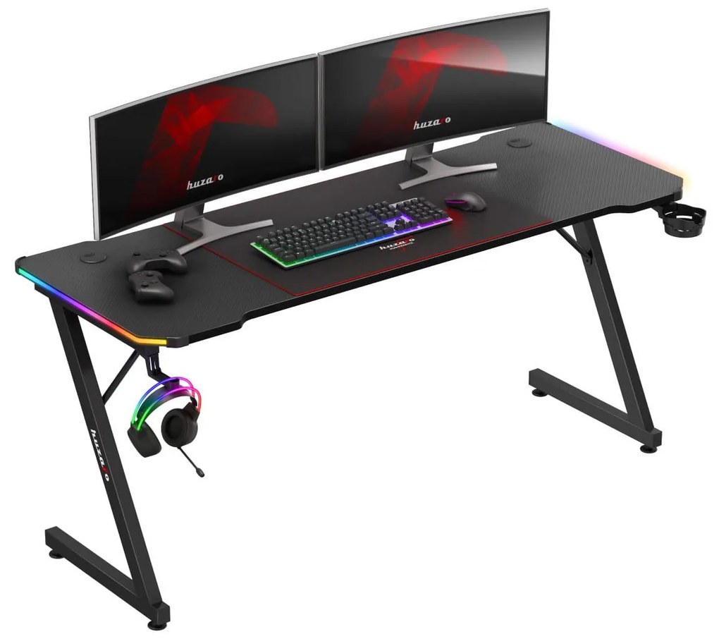 PC stolík Hyperion 4.8 (čierna + viacfarebná) (s LED osvetlením). Akcia -19%. Vlastná spoľahlivá doprava až k Vám domov. 1087508